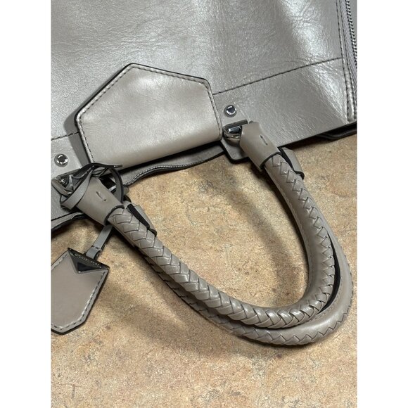 Michael Kors Blakely Leather Tote Bag Silver Hardware Dual Handle Handbag - Picture 9 of 16